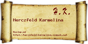 Herczfeld Karmelina névjegykártya